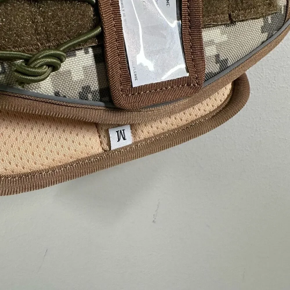 Tactical dog harness vest hiking camo print size medium